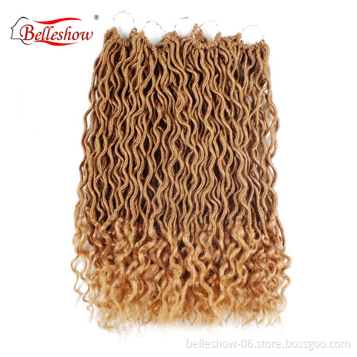 Hot sell faux locs afro faux locs braids hair extension  goddess faux locs with curly ends